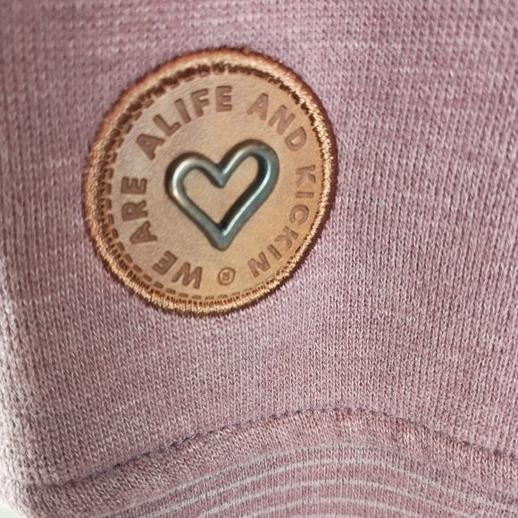 ALIFE&KICKIN Women's Vintage Hoodie Sweatshirt XL Dusty Rose Boho Cotton Chic - Picture 7 of 11
